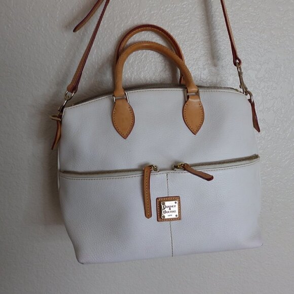 Dooney and Bourke Dillen double pocket peddle leather satchel - Picture 10 of 11